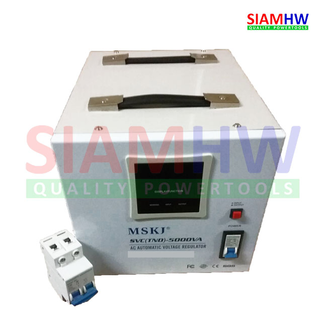 SIAMHW AVR ตู้เพิ่มแรงดันไฟอัตโนมัติ MSKJ SVC 5000VA (4000W) สำหรับ 1.5HP มอเตอร์ ปั๊มน้ำ ปั๊มบาดาล