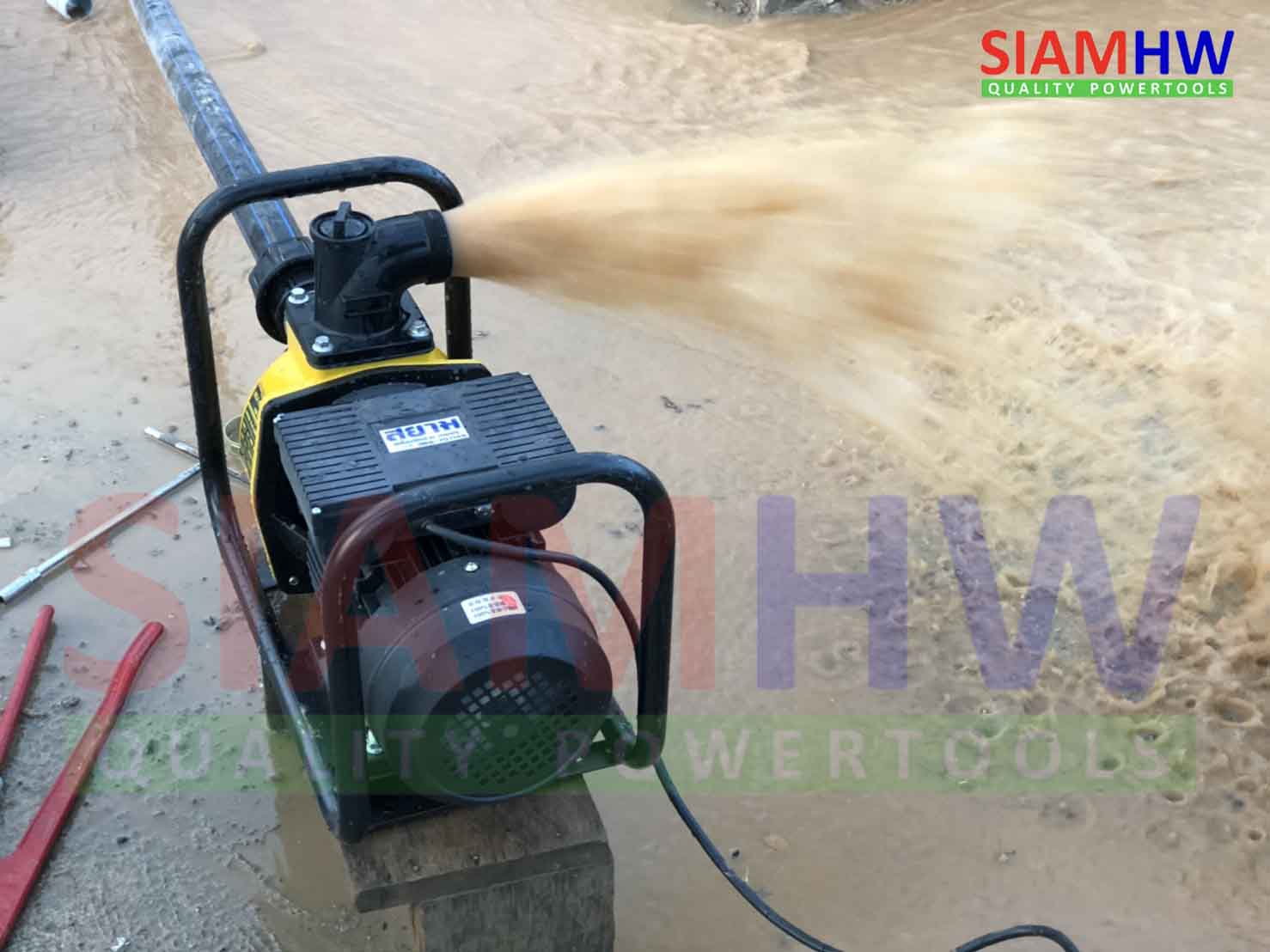 SIAMHW DSU-50 ปั๊มน้ำไฟฟ้า 3แรงม้า 2.2KW ขนาด 2นิ้ว เหมาะสูบบาดาล สูบน้ำสระ คลอง(Self Priming) 1