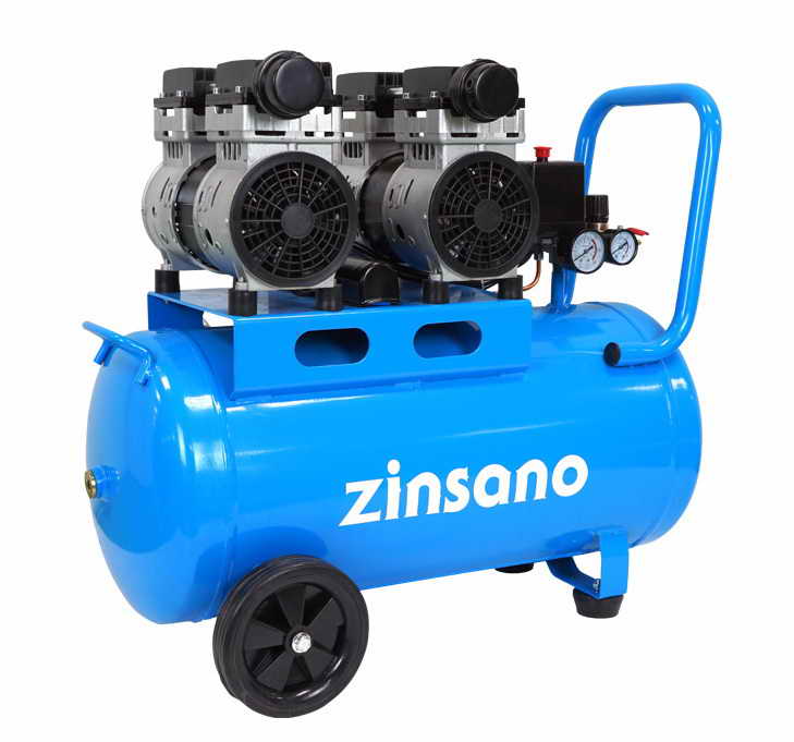 Zinsano - ปั๊มลม Oil Free 2.0 แรงม้า 50 ลิตร รุ่น ACP20501 (เสียงเงียบ) 120ลิตร/นาที (รับประกัน 1ปี)