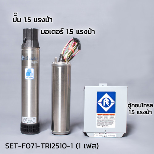 Franklin Schaefer ปั๊มบาดาล 1.5 แรงม้า 10 ใบพัด ø 1 ¼