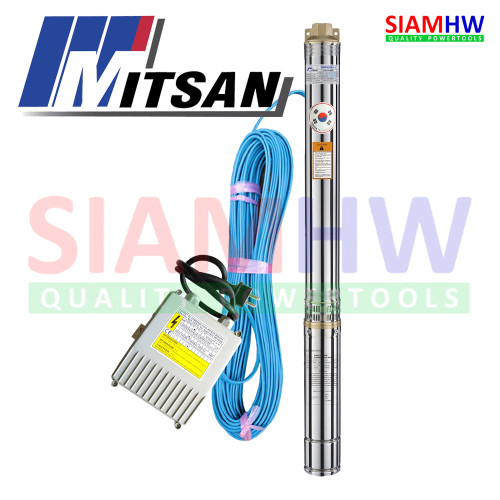 MITSAN 3MS2Q24S-0.75 ปั๊มบาดาล 1HP 24S H.Max 85m 70L/m เกลียว 1.5