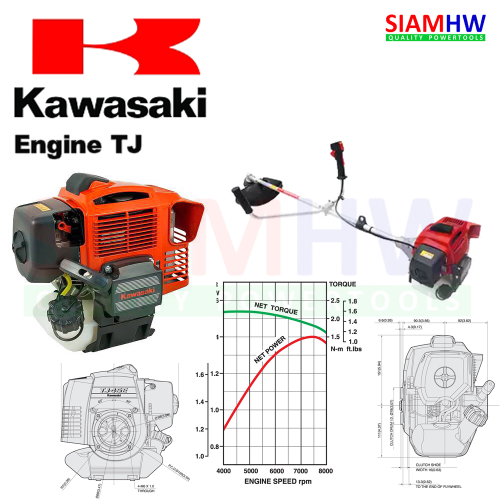 KAWASAKI เครื่องตัดหญ้า รุ่น TJ45 (แท้)