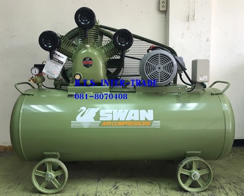ปั๊มลมสวอน 10แรงม้าพร้อมมอเตอร์ถัง400ลิตร รุ่น SWP-310/380V-400L