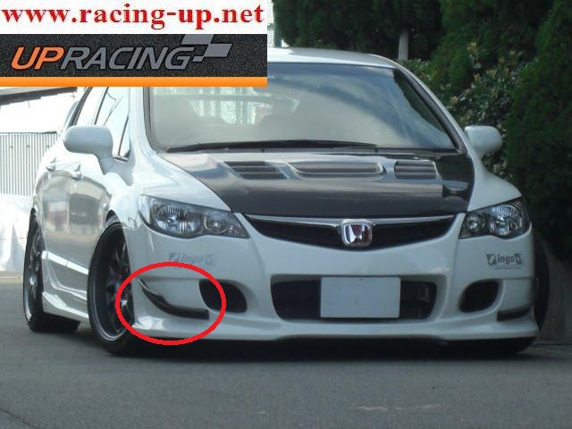 เรียงอากาศกันชนหน้า สำหรับ Honda Civic FD ปี 2007 -2011 ใส่กันชนหน้า ings+1 v2