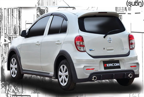 ชุดแต่งรอบคัน Nissan March ทรง Zercon  Z-II พร้อมสี 1