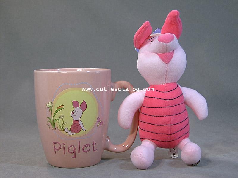 แก้วพิกเลท พร้อมตุ๊กตา(Piglet mug with doll)