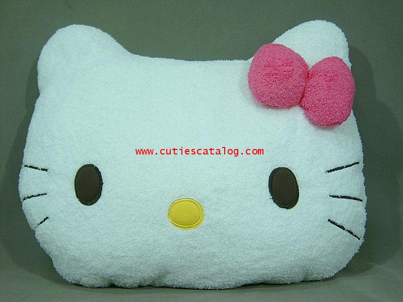 หมอนอิง/พิง หน้าคิตตี้ Kitty cushion สีขาว เล็ก SW