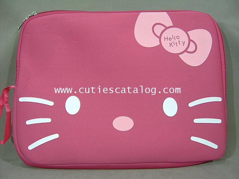 กระเป๋าโน๊ตบุ๊คคิตตี้/ซอฟท์เคสคิตตี้ Kitty softcase notebook สีชมพู ขนาด 14 นิ้ว