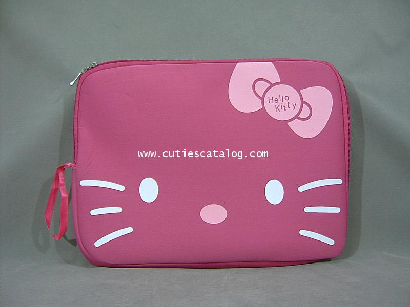 กระเป๋าโน๊ตบุ๊คคิตตี้/ซอฟท์เคสคิตตี้ Kitty softcase notebook สีชมพู ขนาด 10 นิ้ว