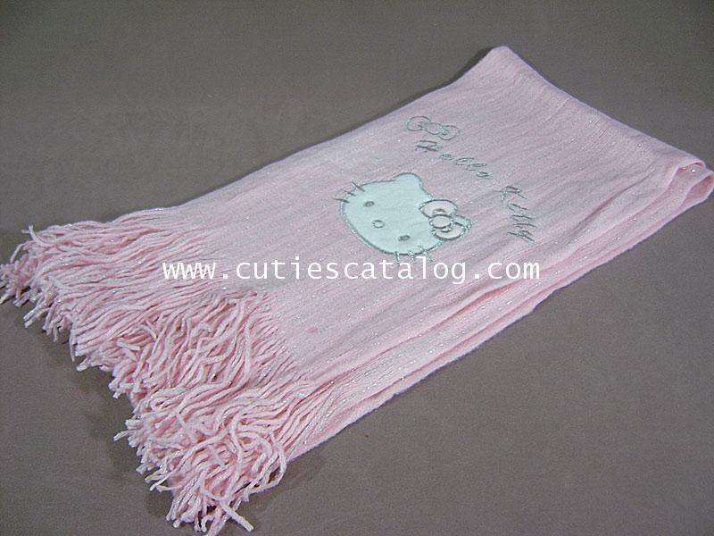 ผ้าพันคอลายคิตตี้ Kitty scarf แบบ 2