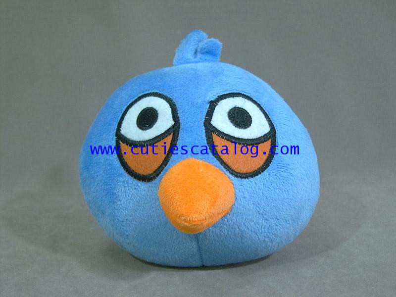 ตุ๊กตาแองกรีย์ เบิร์ด@นกพิโรธหมูสุดฮิต Angry birds สีฟ้า ขนาด S-1