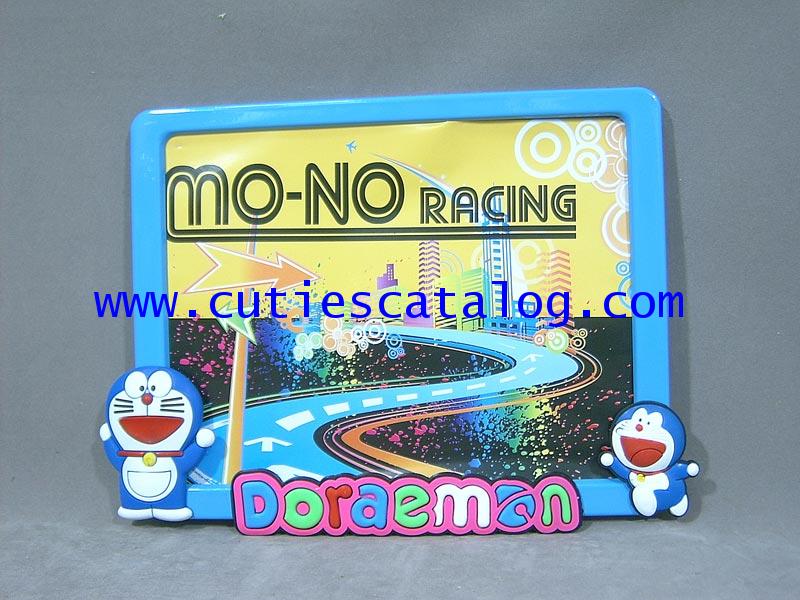 กรอบป้ายทะเบียนรถจักรยานยนต์โดเรมอน /รถมอเตอร์ไซค์ Doraemon แบบ 3 สีฟ้า