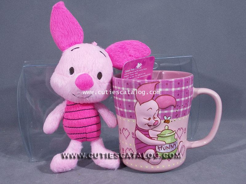 แก้วพิกเลท พร้อมตุ๊กตาพิกเลท (Piglet mug with Piglet doll)