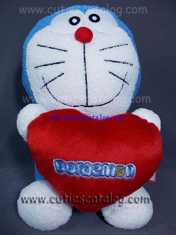 ตุ๊กตาโดเรม่อน 16 นิ้ว ถือหัวใจ Doraemon doll 16 Inches with hart