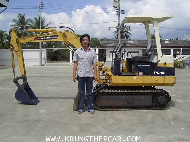 .ขายรถขุด ขนาดเล็ก KOMATSU PC15 นำเข้าจากญี่ปุ่น สภาพเดิมๆ ไม่เคยทำสี มีหลังคา ทำงานเร็ว$A13-P6PE-