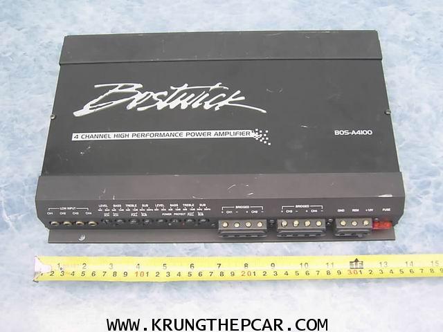 .ขาย พาวเวอร์แอมพลิฟลายเออร์ BOSTWICK BOS-A4100 4CHANNEL HIGH PERFORMANCE POWER AMPLIFIER $A02