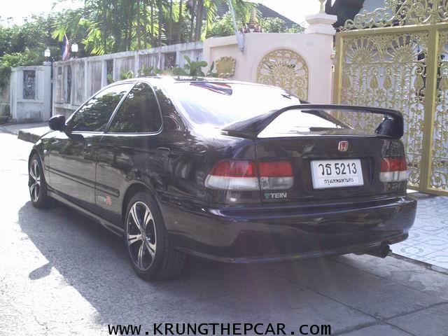 . HONDA CIVIC 1.6VTi COUPE ปี2001 สีดำ เกียร์ออโต้ AIRBAG ชุดแต่งแท้ทั้งคัน+LPGหัวฉีด$A11-S6SE- 1