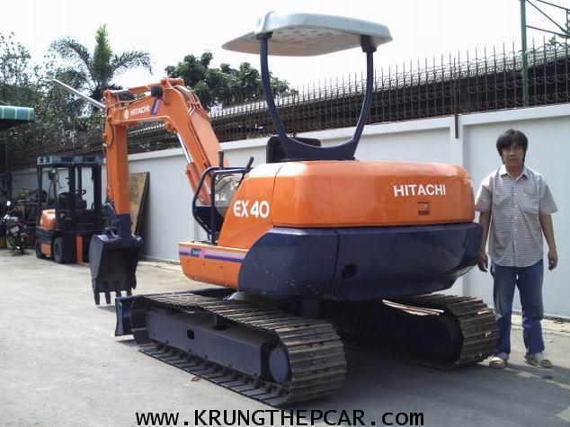.ขายรถขุด HITACHI EX40 ขนาดPC40 ตีนเหล็ก สีใหม่ ปั๊มนิ้ว คอนโทรลน้ำมัน เครื่องอีซูซุ4สูบ $A13P6SU- 4