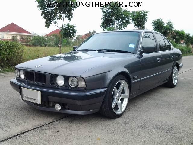 .ขายรถยนต์ BMW 525iA สีดำเทา ปี1990 เกี่ยร์ออโต้ เครื่องยนต1JZ เทอร์โบคู่ ติดแก๊สLPGหัวฉีด$A01-N6PA