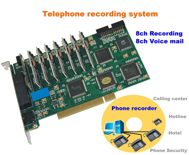 Telephone recorder Voice mail 8 channel รุ่น LK-V08