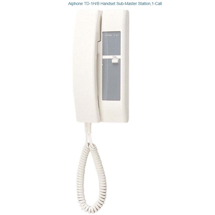 Aiphone TD-1H/B handset Sub-Master Station,1-Call