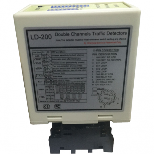 loop detector ลูปดีเทคเตอร์รุ่น 12V 2 loop sensor ระบบไม้กั้นรถยนต์