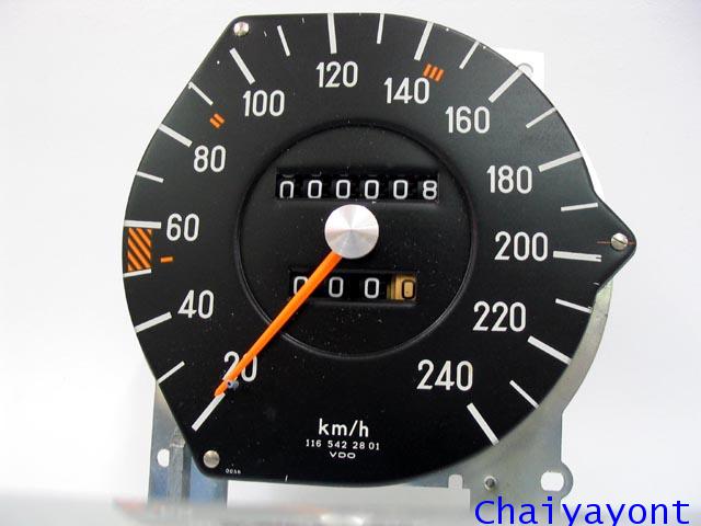 หน้าปัดเรือนไมล์ เกจความเร็ว รถเบนซ์คลาสสิค รถเบนซ์จัมโบ้ Classic Mercedes-Benz W116 280SEL 350SEL 1