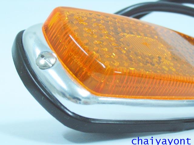 ไฟหรี่ข้างบังโกลนหน้า สีส้ม รถเบนซ์โบราณคลาสสิค Pagoda Mercedes-Benz W113 230SL 250SL 280SL 6