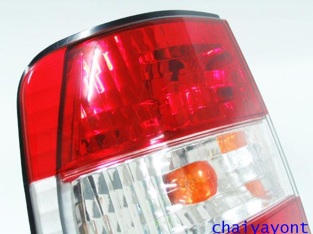 ชุดแต่งไฟท้ายเพชร คริสตัลใส ขาว-แดง ด้านซ้าย รถบีเอ็มดับบลิว BMW E34 518i 520i 525i 530i M43 M50 18