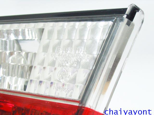 ชุดแต่งทับทิมไฟท้ายเพชร คริสตัล ขาว-แดง ด้านขวา รถบีเอ็มดับบลิว BMW E34 518i 520i 525i 530i M43 M50 10