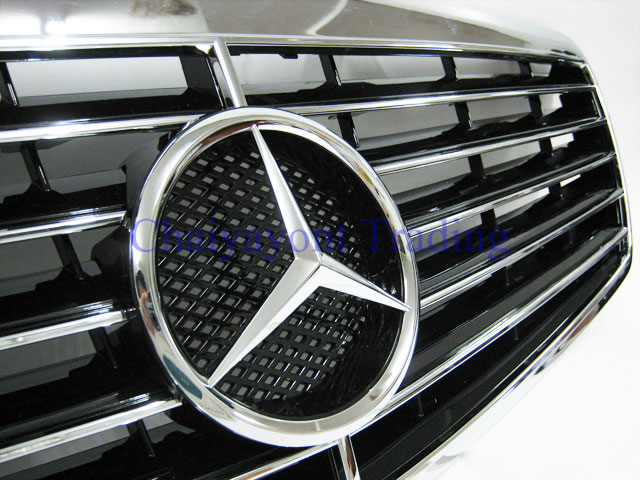 ประดับยนต์ชุดแต่ง กระจังหน้าดาวกลาง รถเบนซ์ Mercedes-Benz W211 Kompressor , CDI E200 E220 E320 E350