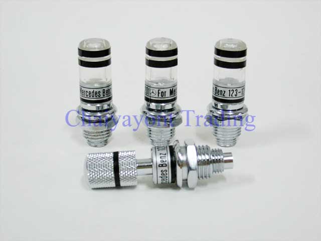 ประดับยนต์ชุดแต่งรถปุ่มเซ็นทรัลล็อคประตูสีเงิน รถเบนซ์ Mercedes-Benz W123 W126 230 240 250D 300D 230 1