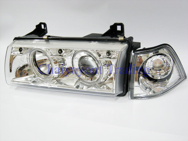 ชุดแต่งรถไฟหน้าวงแหวนโครเมียม CCFL Projector รถบีเอ็ม BMW E36 316i 318i 320i 325i  M40 M43 M50