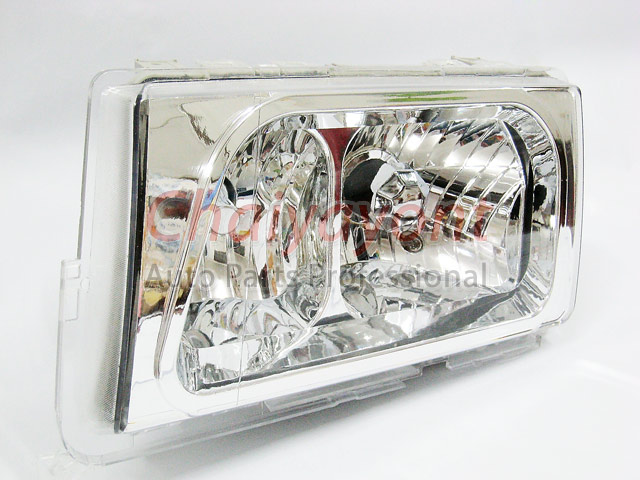 ไฟหน้าคริสตัลใส LH Clear Type White Chrome สำหรับรถเบนซ์ Mercedes-Benz W201190 190D 190E 1.8 2.0 2.3 2
