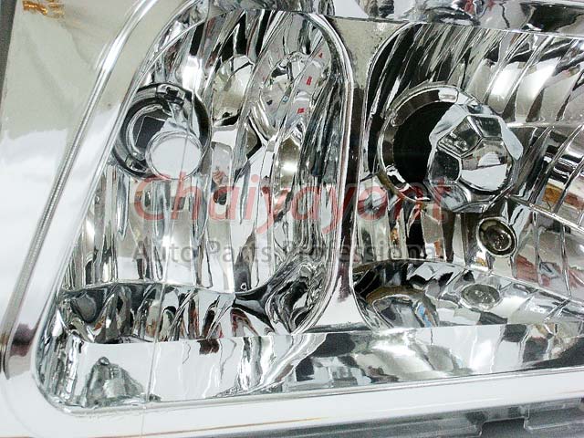 ไฟหน้าคริสตัลใส LH Clear Type White Chrome สำหรับรถเบนซ์ Mercedes-Benz W201190 190D 190E 1.8 2.0 2.3 5