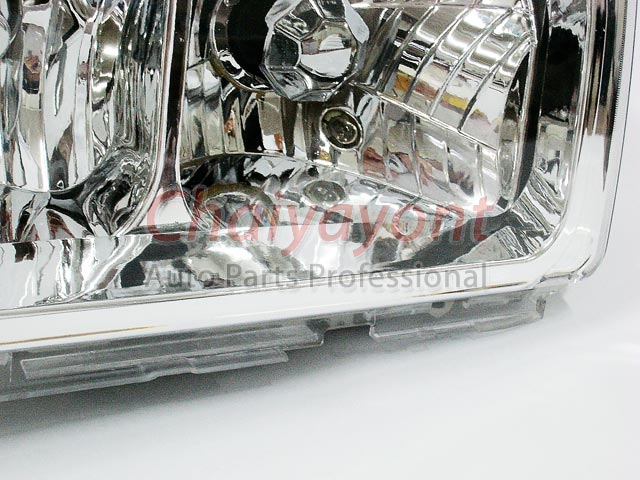 ไฟหน้าคริสตัลใส LH Clear Type White Chrome สำหรับรถเบนซ์ Mercedes-Benz W201190 190D 190E 1.8 2.0 2.3 7