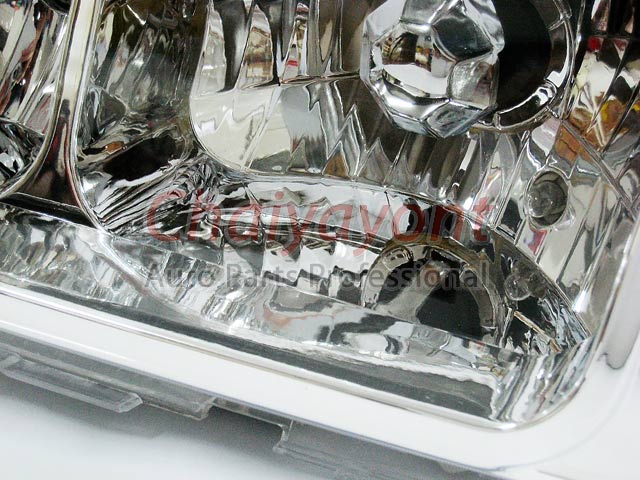 ไฟหน้าคริสตัลใส LH Clear Type White Chrome สำหรับรถเบนซ์ Mercedes-Benz W201190 190D 190E 1.8 2.0 2.3 9