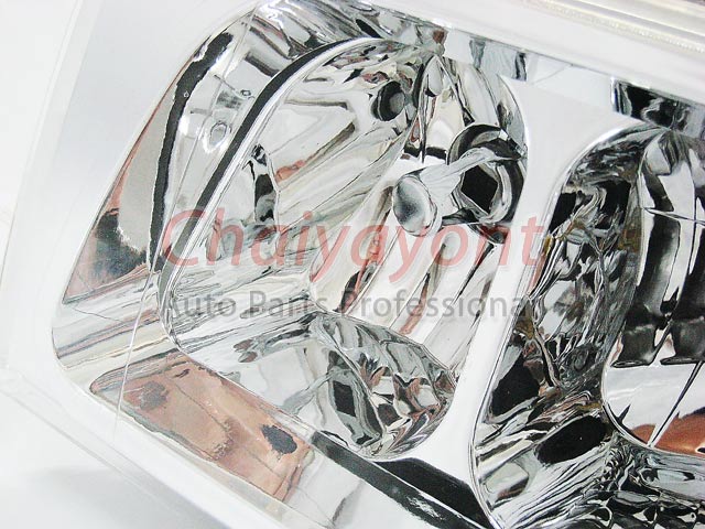 ไฟหน้าคริสตัลใส LH Clear Type White Chrome สำหรับรถเบนซ์ Mercedes-Benz W201190 190D 190E 1.8 2.0 2.3 10