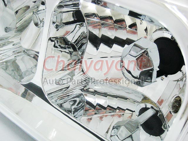 ไฟหน้าคริสตัลใส LH Clear Type White Chrome สำหรับรถเบนซ์ Mercedes-Benz W201190 190D 190E 1.8 2.0 2.3 12