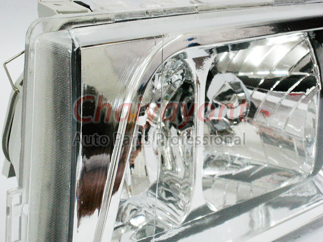 ไฟหน้าคริสตัลใส LH Clear Type White Chrome สำหรับรถเบนซ์ Mercedes-Benz W201190 190D 190E 1.8 2.0 2.3 15