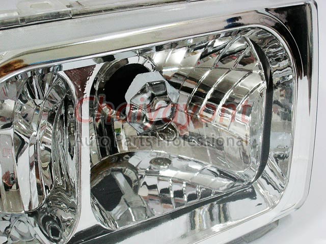ไฟหน้าคริสตัลใส LH Clear Type White Chrome สำหรับรถเบนซ์ Mercedes-Benz W201190 190D 190E 1.8 2.0 2.3 16
