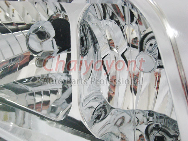 ไฟหน้าคริสตัลใส RH Clear Type White Chrome สำหรับรถเบนซ์ Mercedes-Benz W201190 190D 190E 1.8 2.0 2.3 14