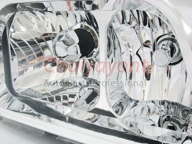 ไฟหน้าคริสตัลใส RH Clear Type White Chrome สำหรับรถเบนซ์ Mercedes-Benz W201190 190D 190E 1.8 2.0 2.3 17