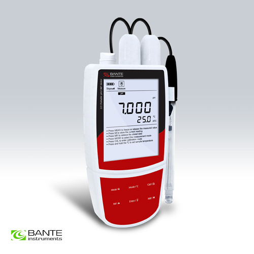 เครื่องวัดค่า pH meter - Bante221 Portable pH/mV Meter