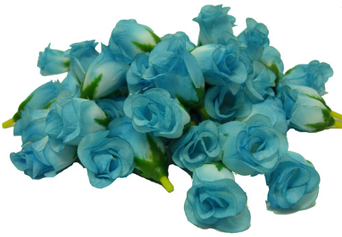 ดอกกุหลาบประดิษฐ์สีฟ้า
