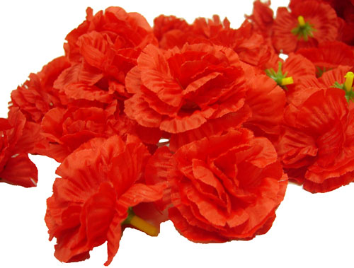 ดอกคาเนชั่นประดิษฐ์สีแดงสด