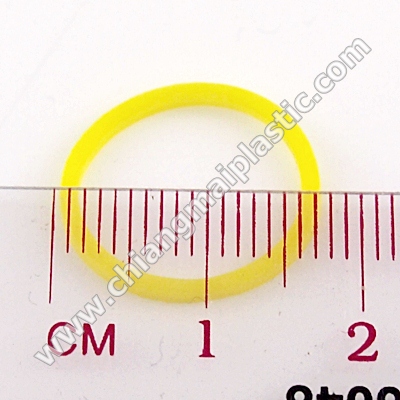 หนังยางถัก Loom Bands ชนิดทึบแสง สีเหลือง 1