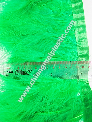 ขนนกแผงชนิดฟู ความยาว 14 ซม. สีเขียว 1