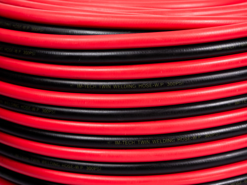 สายลมคู่ ดำ-แดง ผ้าใบถัก 1 ชั้น ยี่ห้อ IM-TECH 2