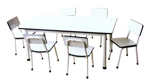 S-85, ชุดโต๊ะและเก้าอี้นักเรียนอนุบาล 6 ที่นั่ง